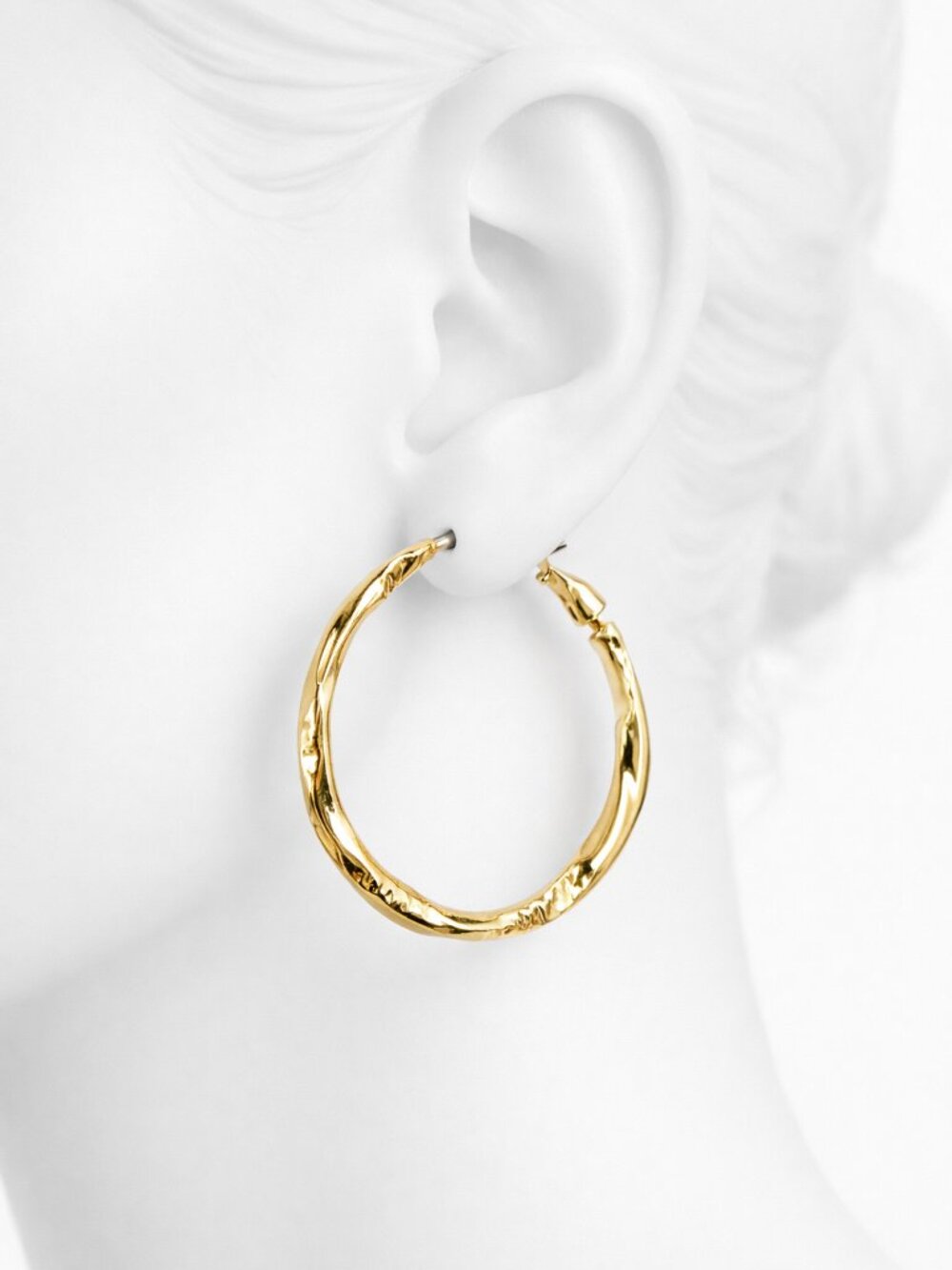 Gold tone Twisted Hoop Earrings – Elegant Women’s Fashion Jewelry